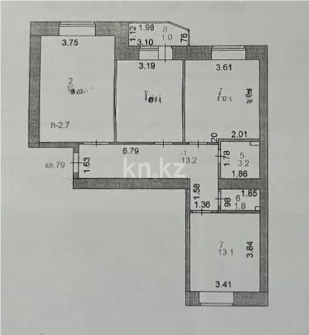Продажа 3-комнатной квартиры, 79.4 м² в Астане - фото 8