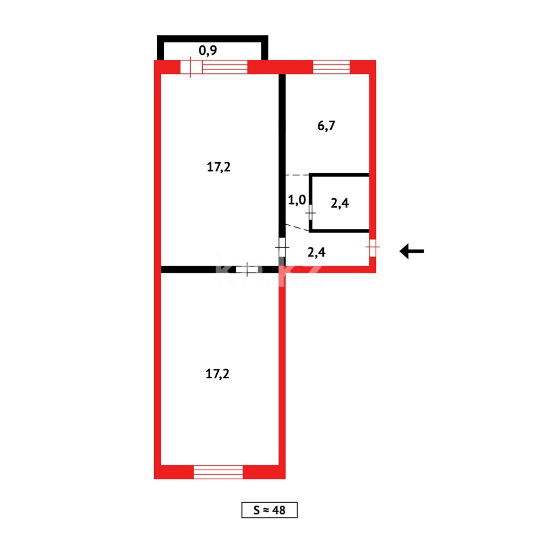 Продажа 2-комнатной квартиры, 48 м² в Абае - фото 6