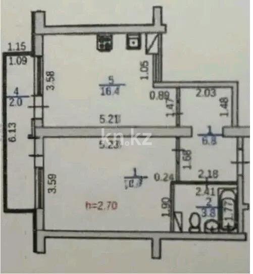 Продажа 1-комнатной квартиры, 49.7 м² в Алматы