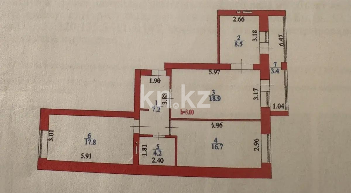 Продажа 3-комнатной квартиры, 77 м² в Астане - фото 7