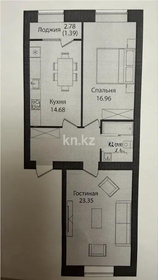 Продажа 2-комнатной квартиры, 69 м², ул. Е-15, дом  16 в Астане