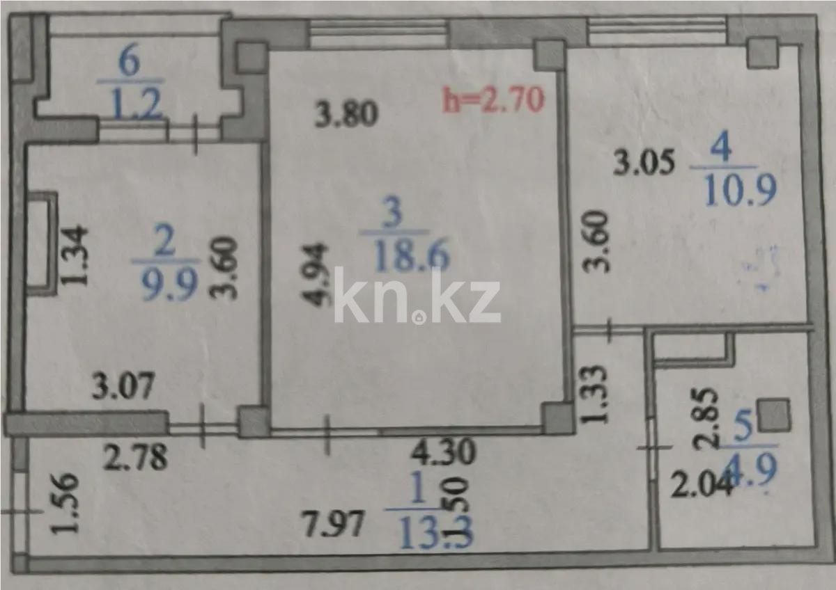 Продажа 2-комнатной квартиры, 60 м², ул. Сауран, дом  3/1 в Астане - фото 6