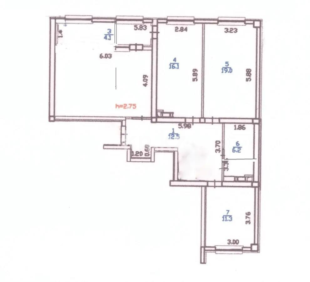Продажа 4-комнатной квартиры, 101 м², ул. Мустай Карима, дом  13а в Алматы - фото 7