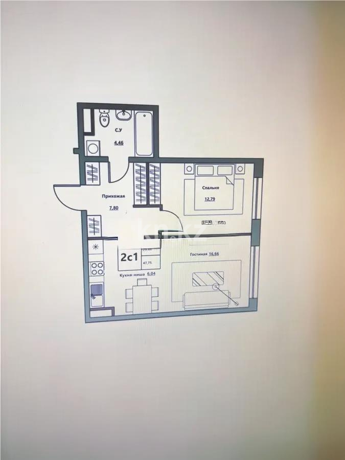 Продажа 2-комнатной квартиры, 48 м² - Продажа квартир в Алматы - страница 8 фото 2 из 2