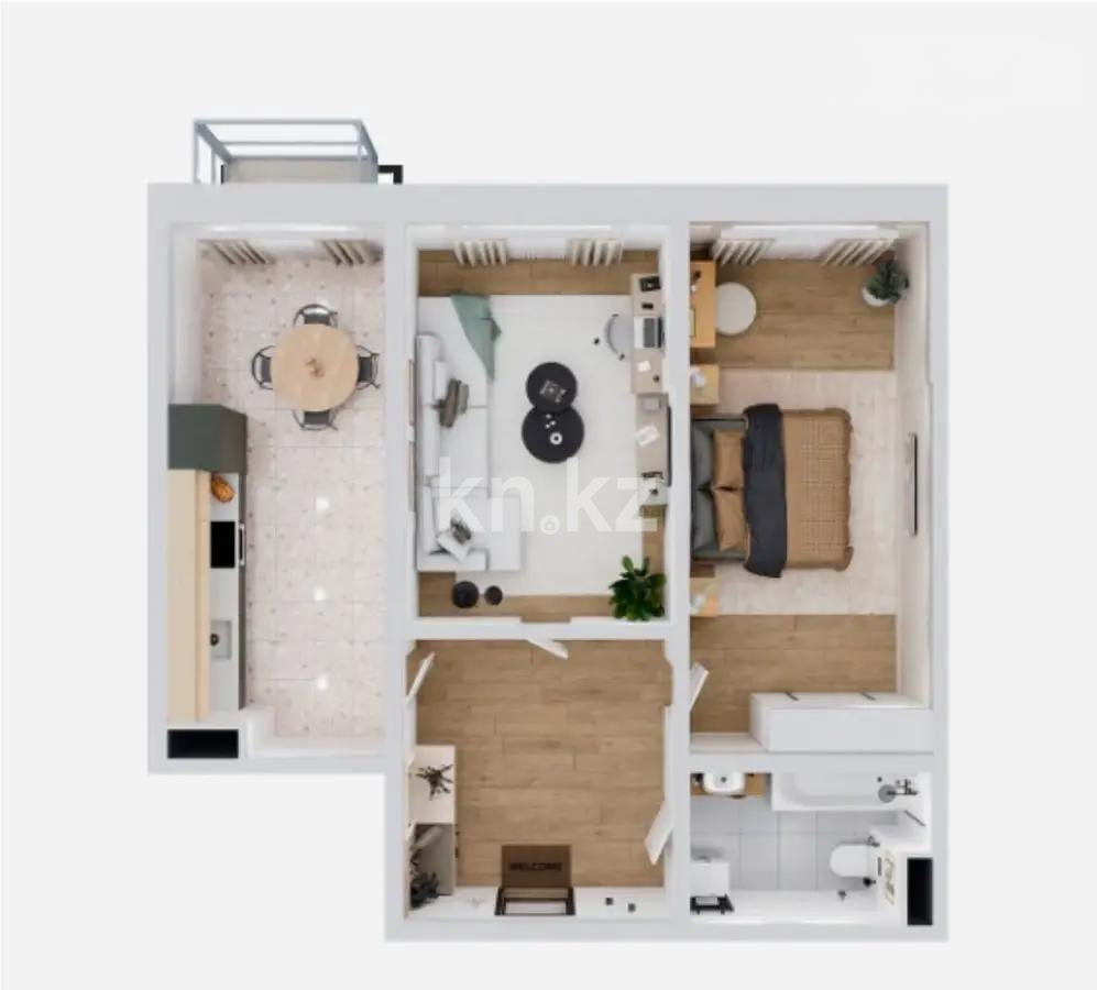 Продажа 2-комнатной квартиры, 67.1 м², мкр-н Нуркент, дом  6/2 стр - Продажа  двухкомнатных квартир в новостройках Алматы с фото фото 1 из 1