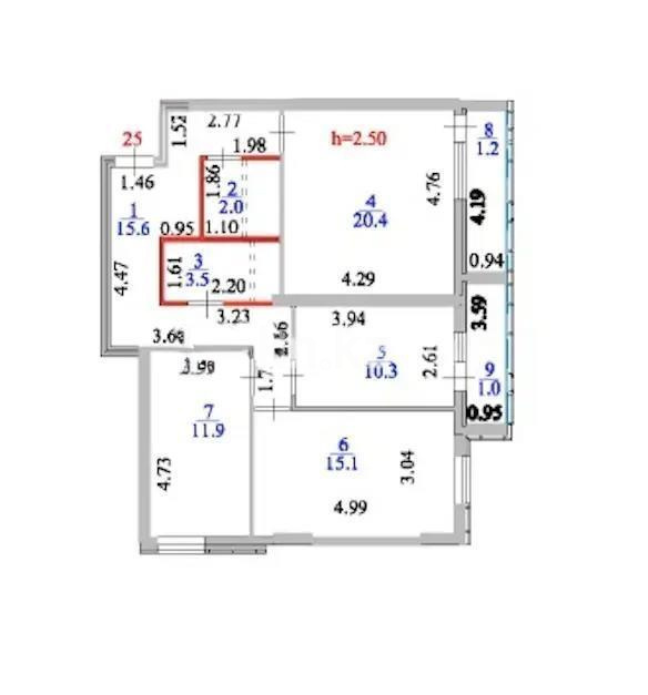 Продажа 3-комнатной квартиры, 81 м², ул. Тулебаева, дом  5 - Продажа квартир в Астане без посредников с фото фото 1 из 1