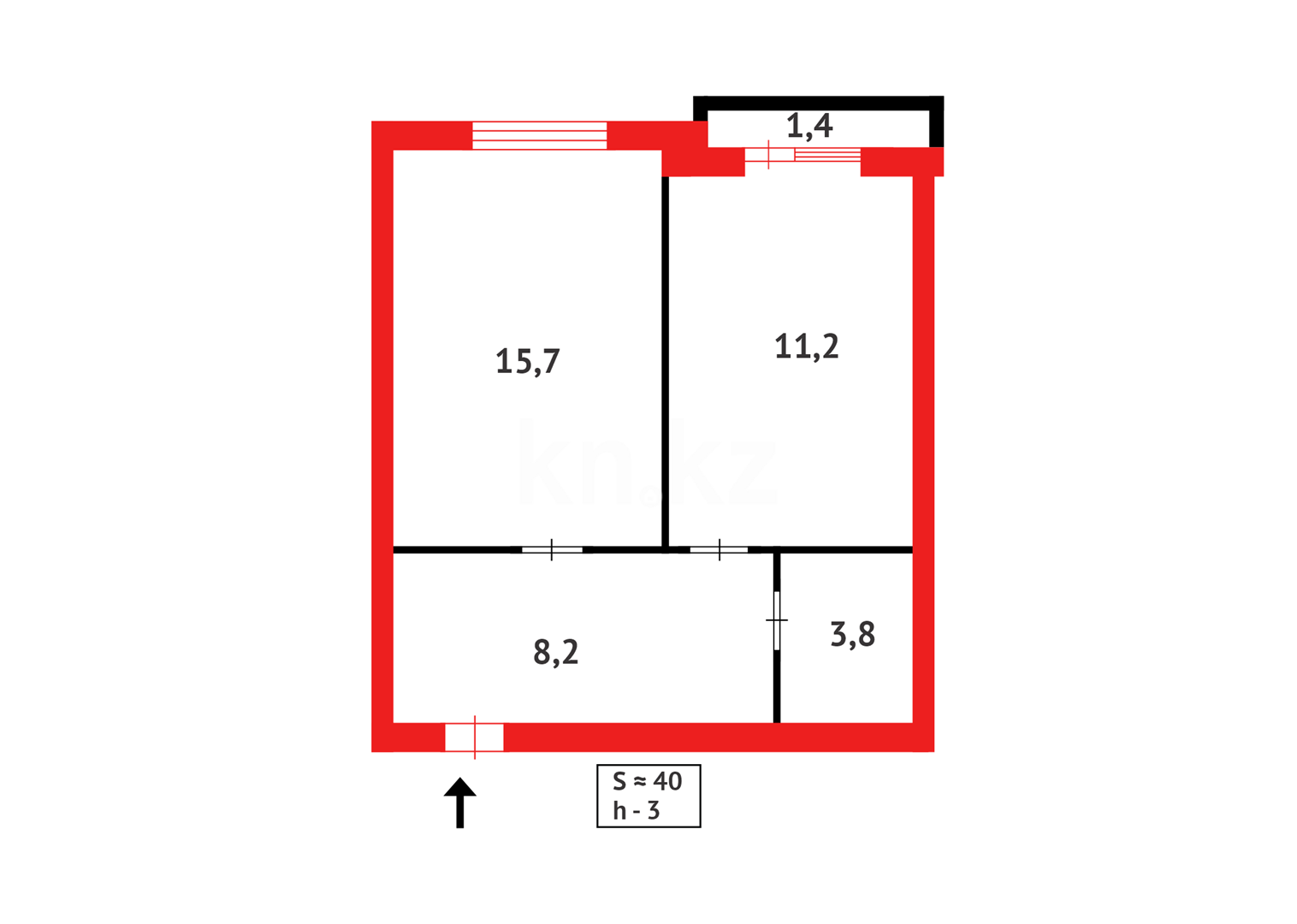 Продажа 1-комнатной квартиры, 40 м² - Продажа квартир в новостройках Караганды - страница 4 фото 9 из 9
