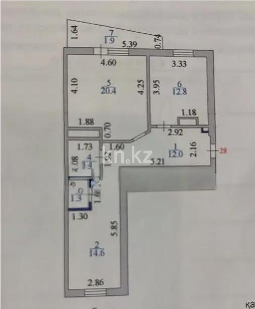 Продажа 2-комнатной квартиры, 66.4 м² - Недвижимость в Астане фото 1 из 1