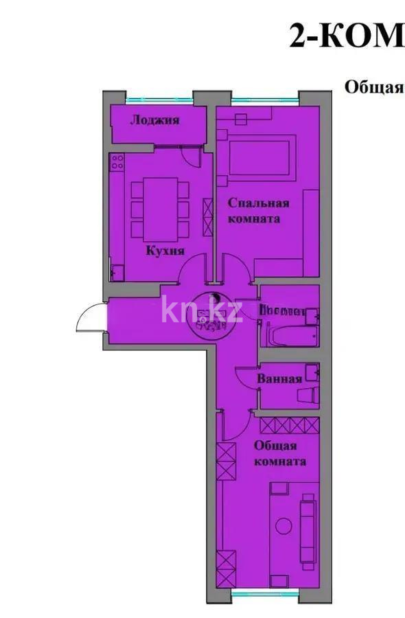 Продажа 2-комнатной квартиры, 71 м² - Недвижимость в Казахстане - страница 27 фото 1 из 1
