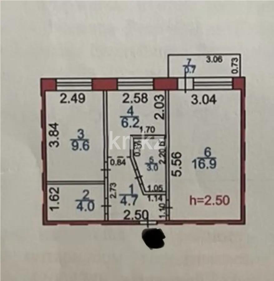 Продажа 2-комнатной квартиры, 45 м², пр. Бухар-жырау, дом  65 в Караганде - фото 5