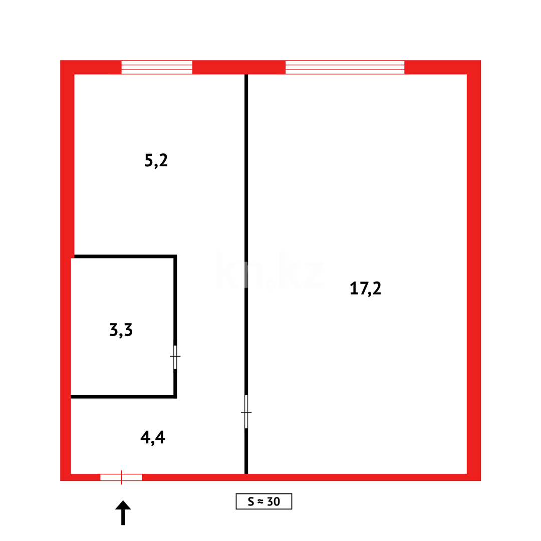 Продажа 1-комнатной квартиры, 31 м² - Продажа однокомнатных квартир в Темиртау фото 8 из 8