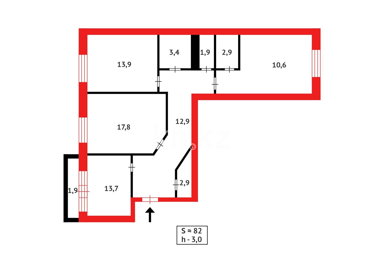 Продажа 3-комнатной квартиры, 85 м² в Караганде - фото 29