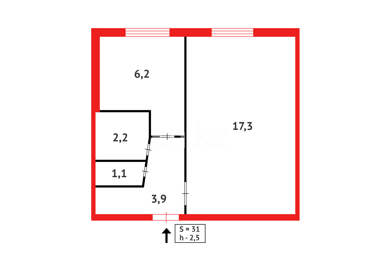 Продажа 1-комнатной квартиры, 30 м² в Караганде - фото 8