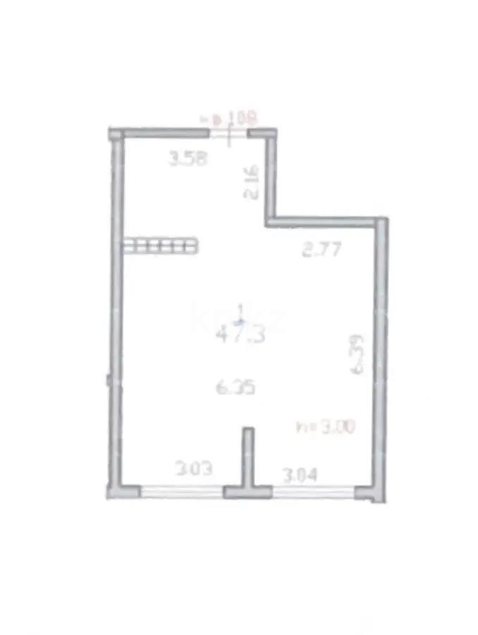 Продажа 2-комнатной квартиры, 47.3 м² в Алматы