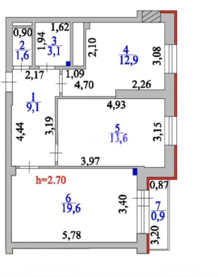 Продажа 2-комнатной квартиры, 62.5 м² в Астане - фото 5