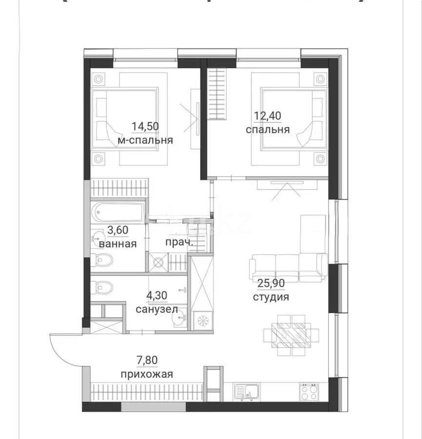 Продажа 3-комнатной квартиры, 70 м² - Продажа квартир в Алматы - страница 8 фото 1 из 1