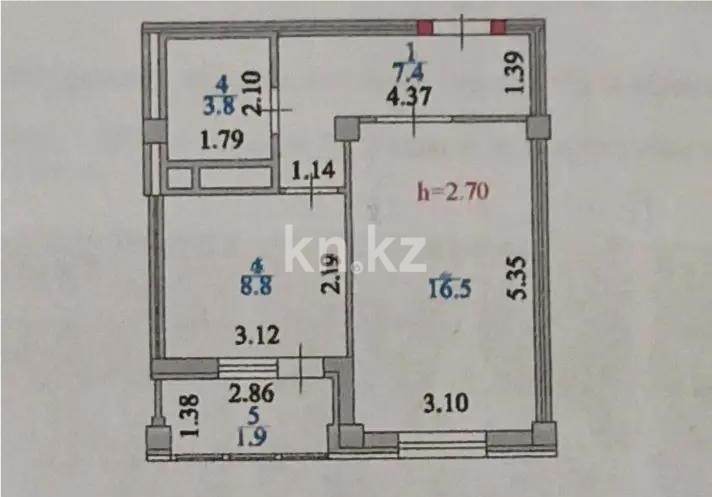 Продажа 1-комнатной квартиры, 38.4 м² в Астане - фото 6