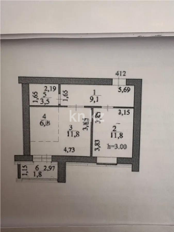 Продажа 1-комнатной квартиры, 44 м² - Продажа  однокомнатных квартир в новостройках Астаны фото 1 из 1