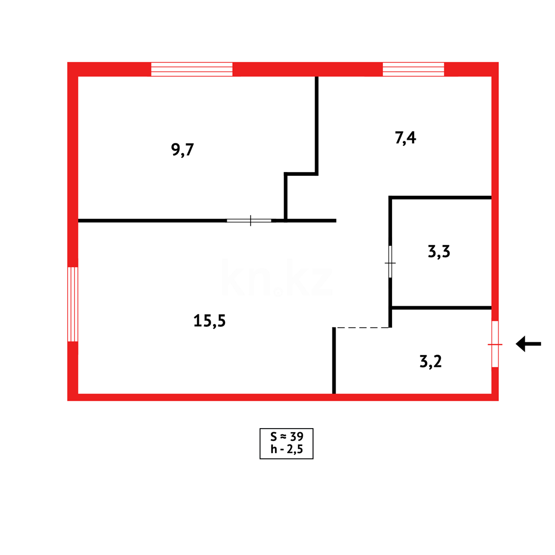 Продажа 2-комнатной квартиры, 40 м², ул. Комиссарова в Караганде - фото 10