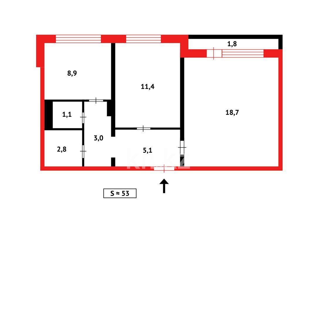 Продажа 2-комнатной квартиры, 53 м² в Караганде - фото 15
