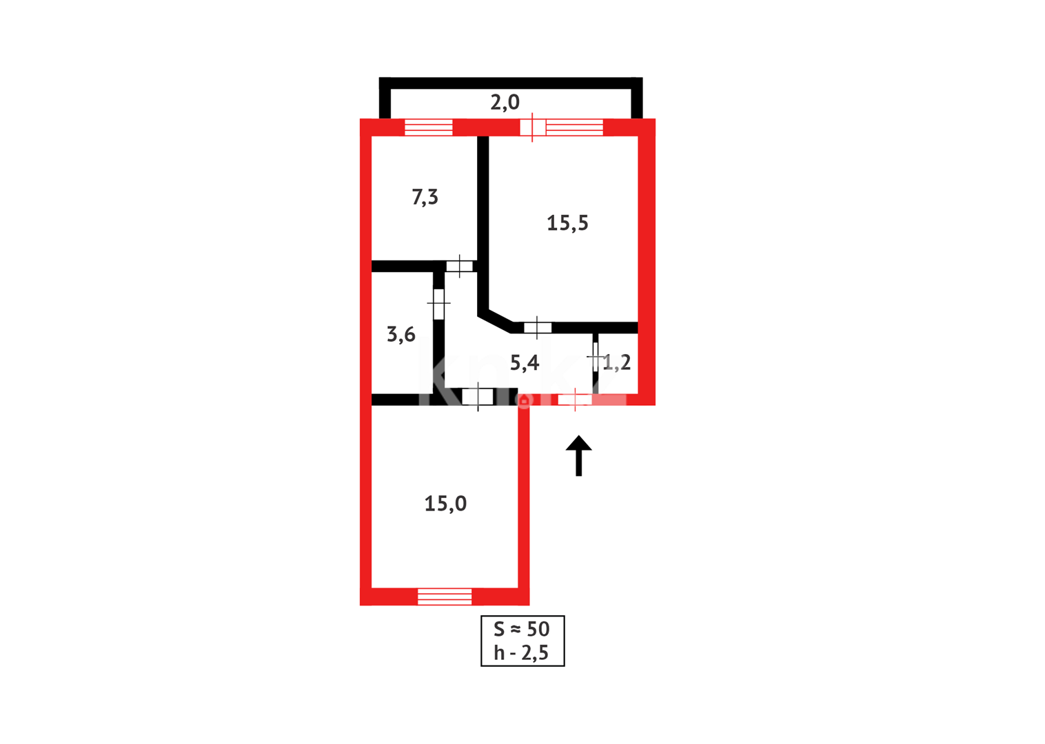 Продажа 2-комнатной квартиры, 50 м², ул. Ташенова - Продажа жилой и коммерческой недвижимости в Астане фото 10 из 10