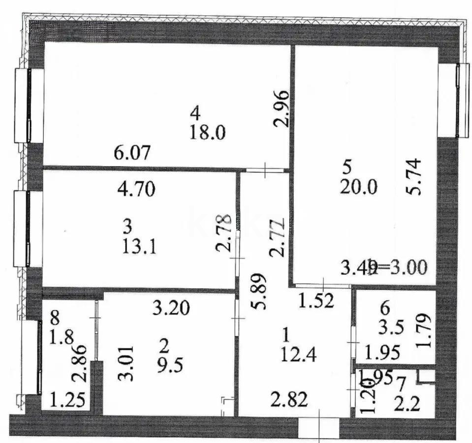 Продажа 3-комнатной квартиры, 80.5 м² в Астане - фото 5