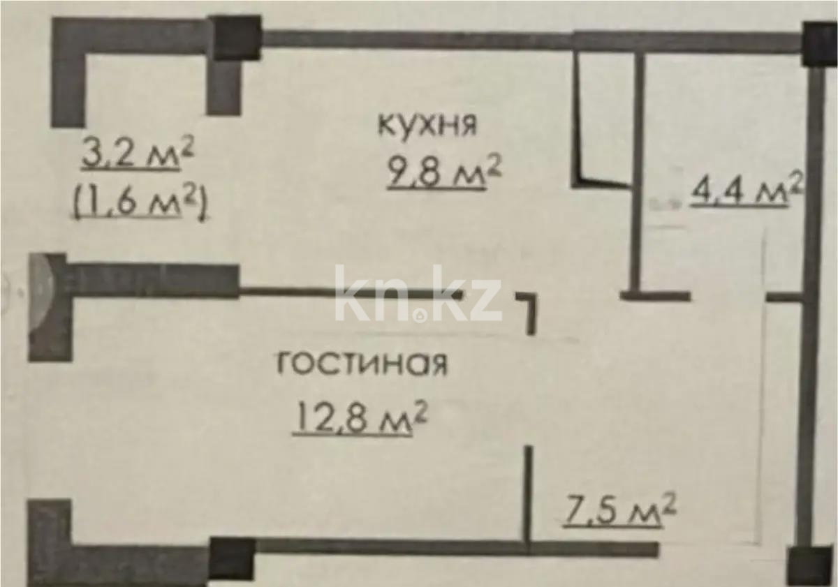 Продажа 1-комнатной квартиры, 39 м², ул. Муканова, дом  78/3 - Продажа квартир в Караганде фото 1 из 1