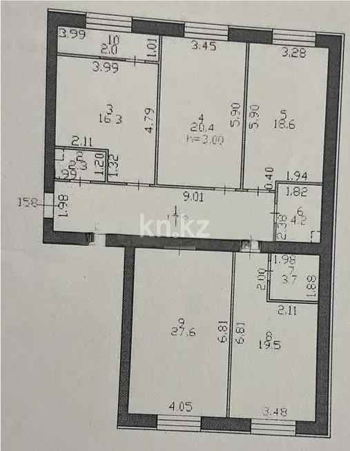 Продажа 4-комнатной квартиры, 132.4 м², ул. Жошы хана, дом  14/1 - Продажа квартир в Астане без посредников фото 1 из 1