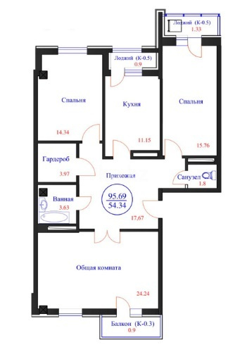 Продажа 3-комнатной квартиры, 96 м² - Недвижимость в Астане - страница 14 фото 2 из 2