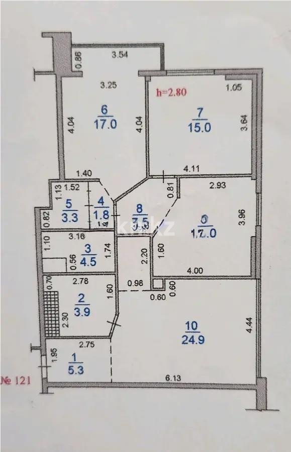 Продажа 3-комнатной квартиры, 98.2 м², бул. Бухар Жырау, дом  27/5 - Продажа квартир в новостройках Алматы фото 6 из 6