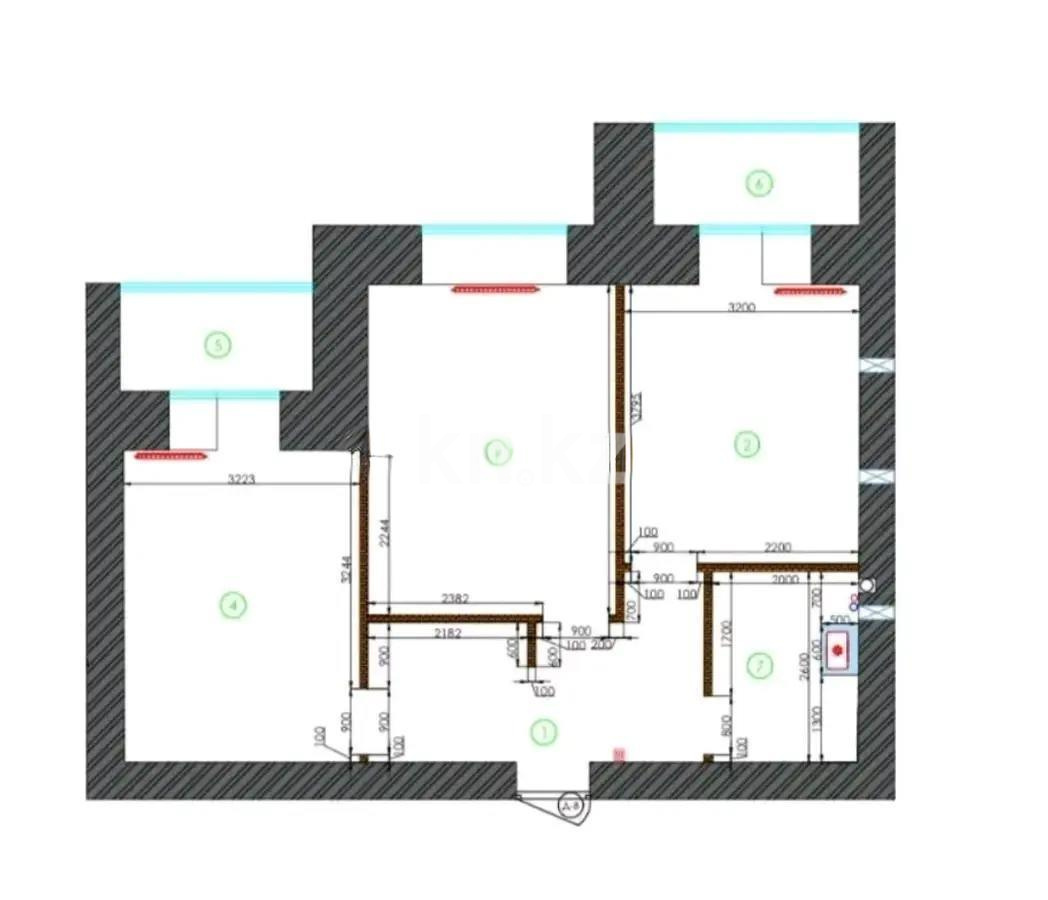 Продажа 2-комнатной квартиры, 59 м² - Продажа квартир в районе Юго-Восток в Караганде фото 1 из 1
