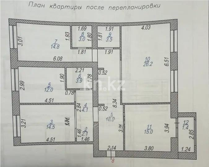 Продажа 4-комнатной квартиры, 117 м² - Продажа четырехкомнатных квартир от собственников в Караганде - страница 5 фото 2 из 2