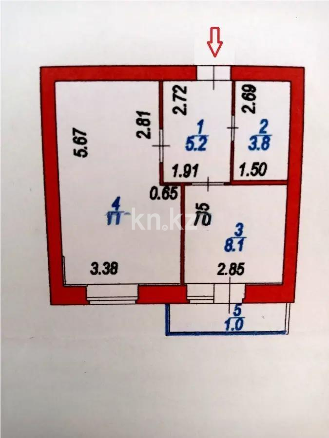 Продажа 1-комнатной квартиры, 35.5 м², ул. Косшыгулулы, дом  22/2 в Астане - фото 6