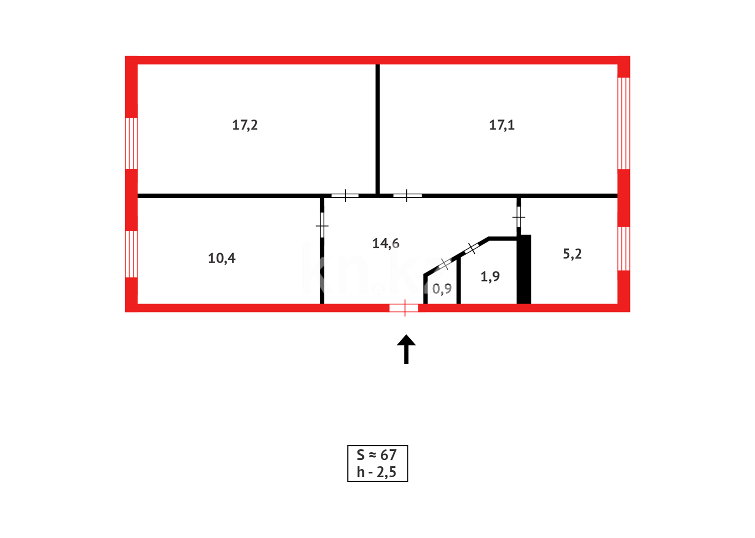 Продажа 3-комнатной квартиры, 67 м² в Темиртау - фото 13