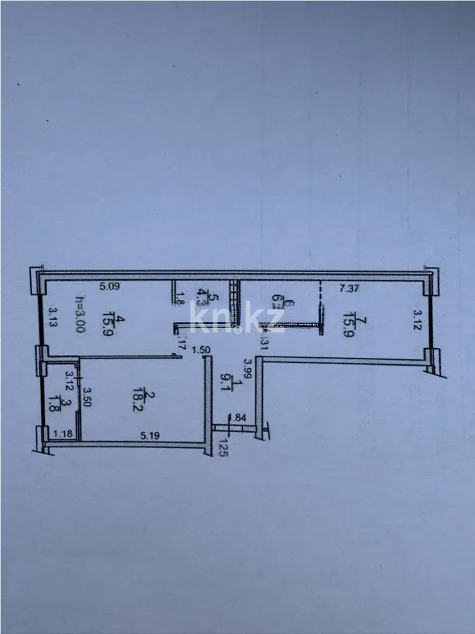 Продажа 3-комнатной квартиры, 73 м² в Алматы