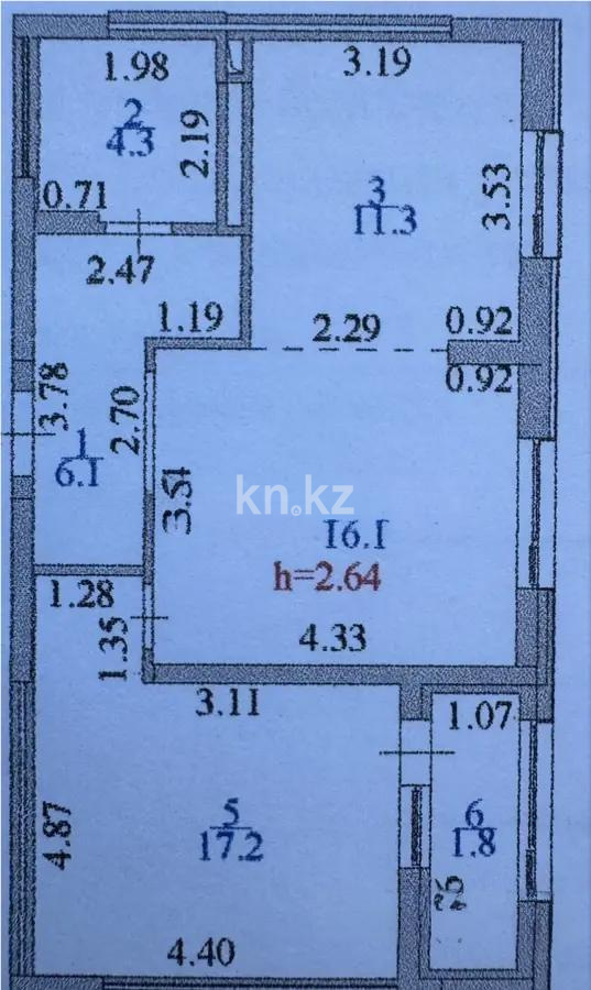 Продажа 2-комнатной квартиры, 56.8 м², ул. Баглановой, дом  4 в Астане - фото 5