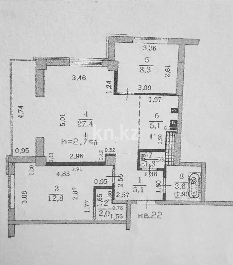 Продажа 3-комнатной квартиры, 66 м² в Алматы - фото 6