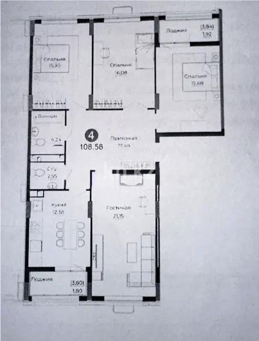 Продажа 4-комнатной квартиры, 108 м², ул. Казыбек би, дом  41/1 в Астане