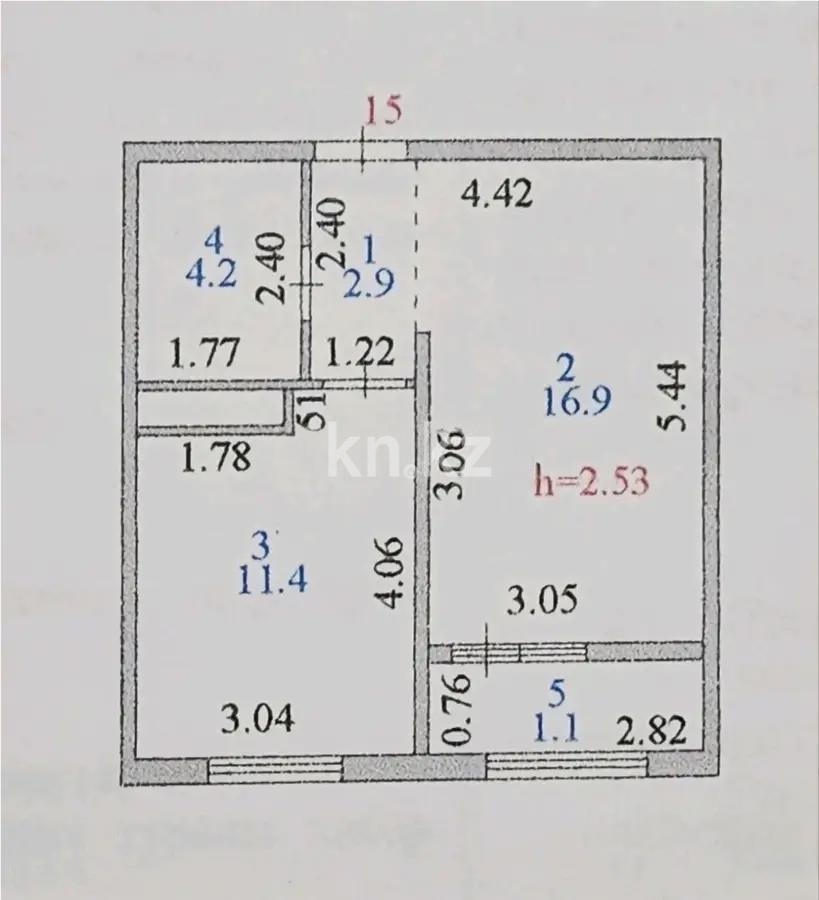 Продажа 1-комнатной квартиры, 36.5 м², ул. А-108, дом  22 в Астане - фото 4
