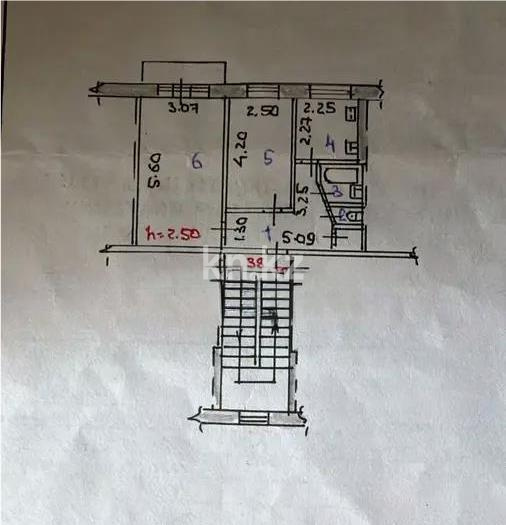 Продажа 2-комнатной квартиры, 43 м² - Продажа двухкомнатных квартир от собственников в Темиртау фото 3 из 3