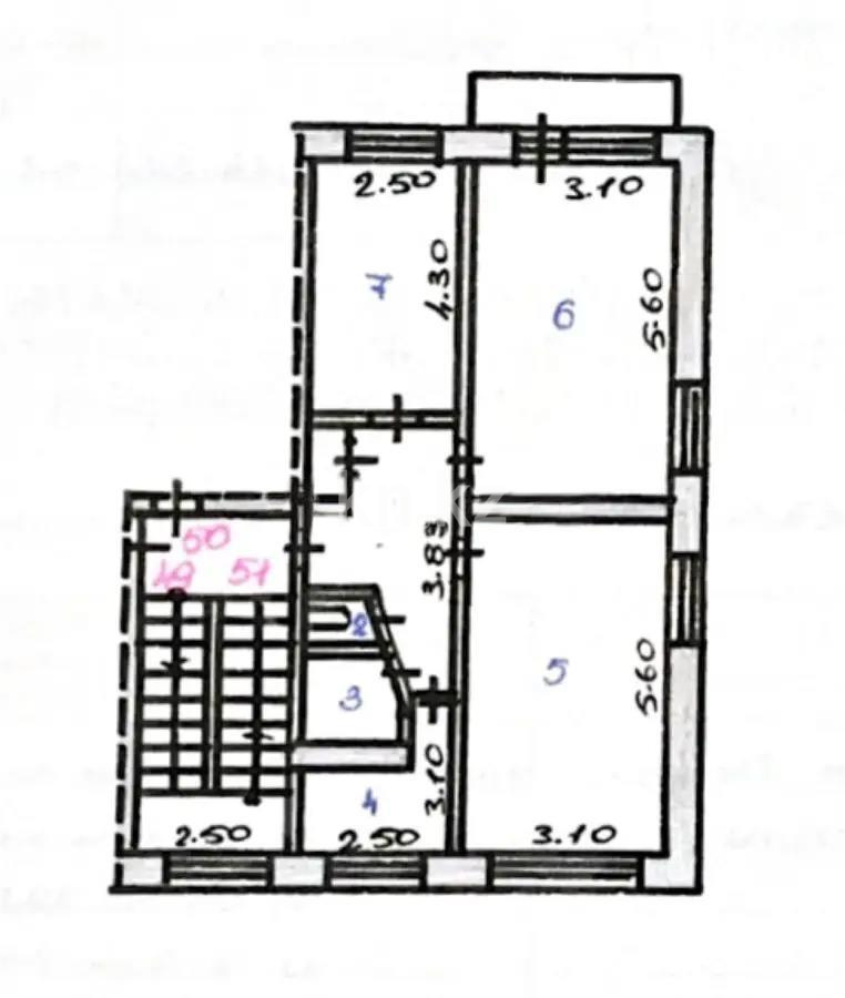 Продажа 3-комнатной квартиры, 62 м², мкр-н 17, дом  36 - Продажа квартир в Караганде фото 1 из 1