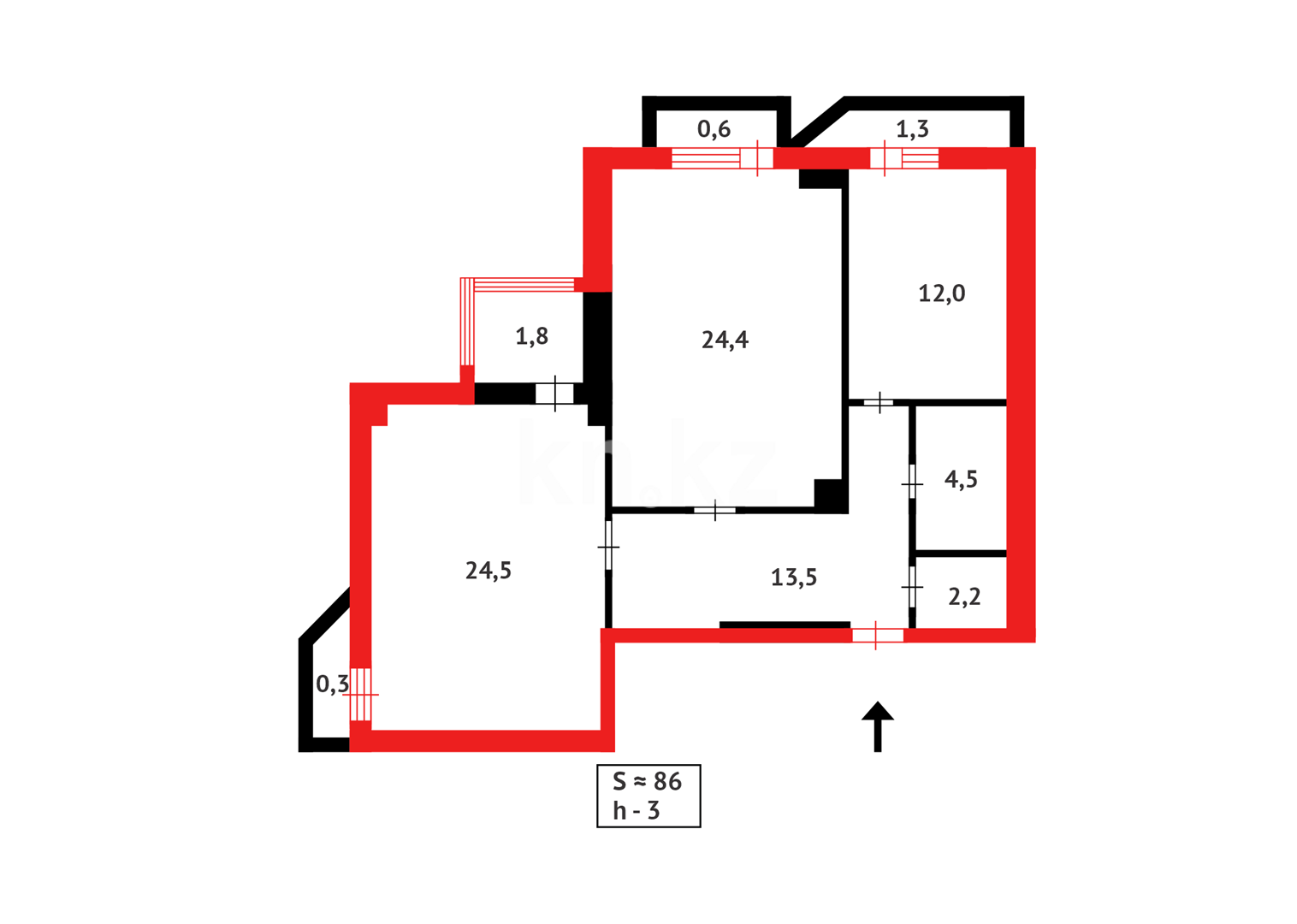 Продажа 2-комнатной квартиры, 89 м² - Продажа квартир в р-не Сарыарка Астаны - страница 10 фото 10 из 10
