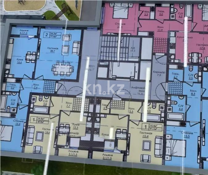 Продажа 2-комнатной квартиры, 42 м² - Продажа двухкомнатных квартир в блочном доме в Астане - страница 3 фото 2 из 2