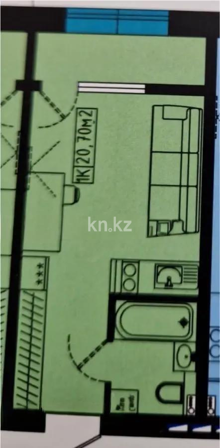 Продажа 1-комнатной квартиры, 20.7 м², ул. Кургальжинское шоссе, дом  37 - Продажа квартир в Астане без посредников с фото фото 1 из 1