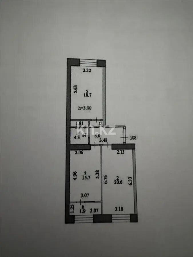 Продажа 2-комнатной квартиры, 68 м² в Астане