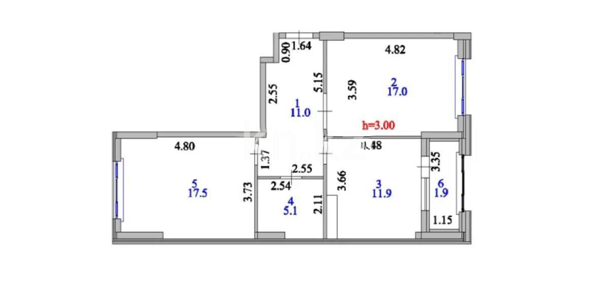 Продажа 2-комнатной квартиры, 64 м², ул. Е-36, дом  4 - Продажа  двухкомнатных квартир в новостройках Астаны без посредников фото 1 из 1