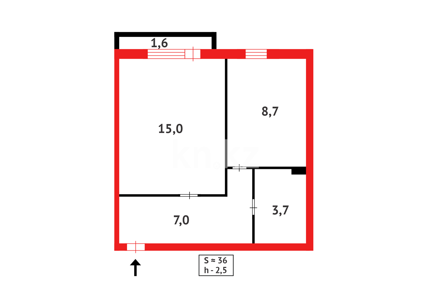 Продажа 1-комнатной квартиры, 36 м² - Продажа квартир в р-не Есиль Астаны - страница 71 фото 9 из 9