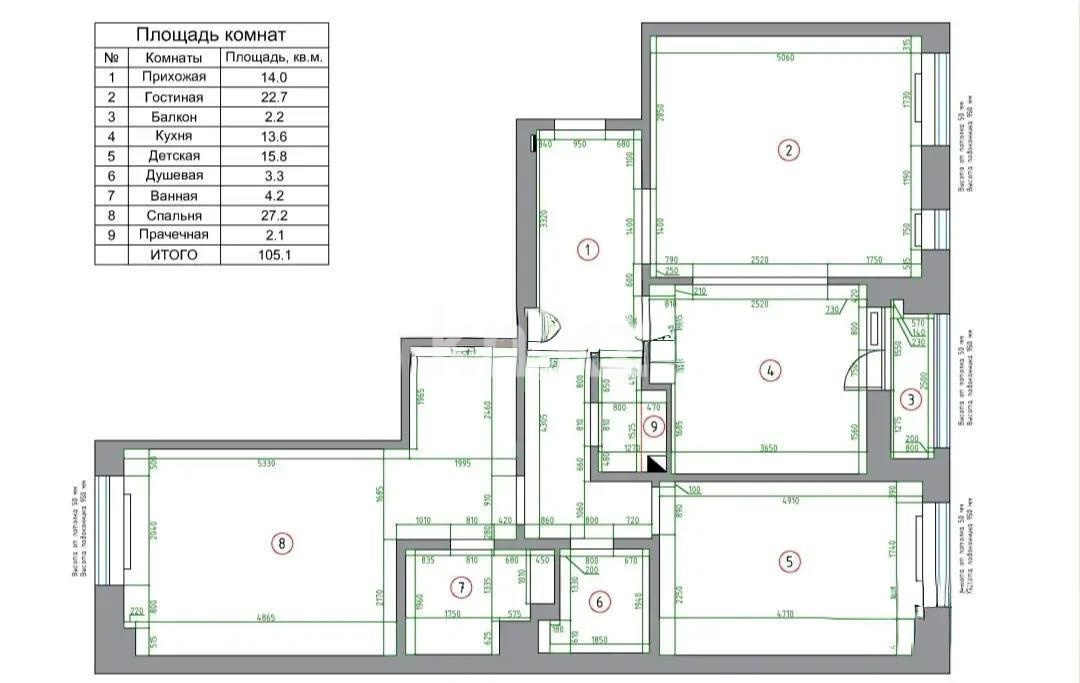 Продажа 3-комнатной квартиры, 105 м² в Астане - фото 7