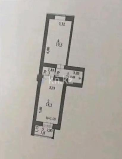 Продажа 2-комнатной квартиры, 49.4 м² - Продажа двухкомнатных квартир в кирпичном доме в Астане фото 2 из 2