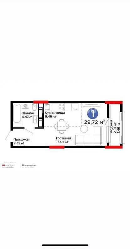Продажа 1-комнатной квартиры, 30 м², пр. Туран, дом  28/1 стр - Продажа  однокомнатных квартир в Астане с фото фото 1 из 2